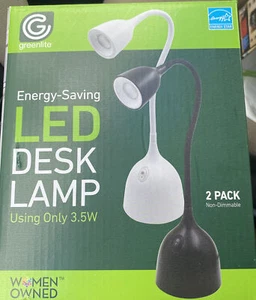 Greenlite Desk Lamps 2 in box Energy Saving LED Flexible Last 30,000 Hours - Picture 1 of 3