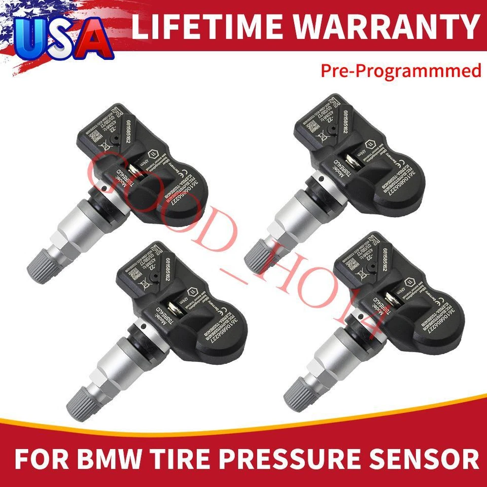 Set (4) Tire Pressure Monitoring Sensor TPMS For BMW 3/5/6/7series #36106856227 - Image 1 of 4