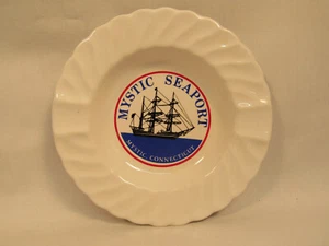 Vintage Mystic Seaport CT Connecticut Ashtray Whaling Sail Ship - Picture 1 of 2