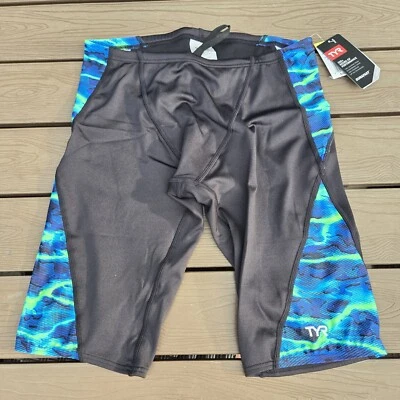 Nuevo traje de baño TYR Durafast Elite Lambent para hombre azul/verde talla 32 Foto 1 de 3