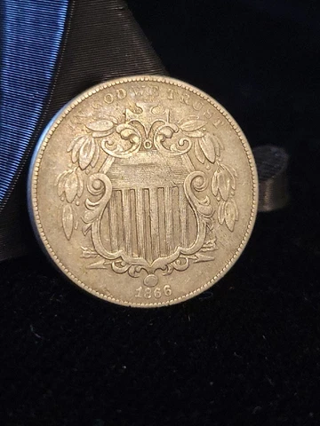 1866 Shield Nickel XF w/ Rays | Gorgeous Old US Type Coin | First Year Shield Cover