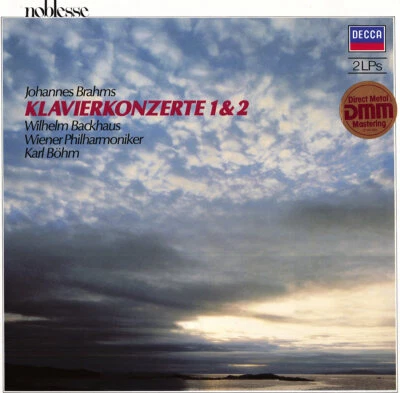 BRAHMS Piano Concertos 1 & 2 BACKHAUS 2LP 1987 DECCA Digital Remaster 1958 Rec. - Image 1 of 3