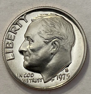 1975 S ROOSEVELT DIME from PROOF SET with FREE SHIPPING - Picture 1 of 2