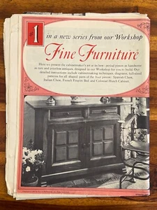 Vintage 1965 Woman’s Day Fine Furniture Woodworking Do It Yourself Patterns - Picture 1 of 5