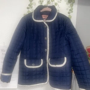 Urban Republic Girls Blue Quilted Jacket M 5/6 Snap Front Collar - Picture 1 of 6