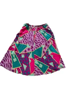 Vintage Campus Casuals of California Purple Skirt Midi Satin 70s Plus Size 1X 2X - Picture 1 of 7