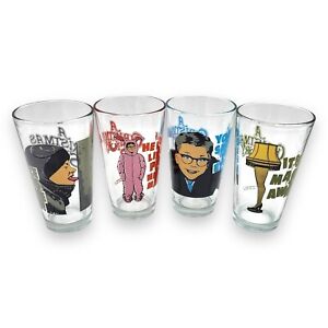Vintage “A Christmas Story” 16 oz Collectible Glasses Set of 4 By Turner Enter.