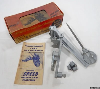 Speed Corp Circular Saw Blade Sharpener Vintage Hand File Sharpening Tool - Image 1 of 4