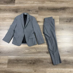 Calvin Klein Gray Two Button Boys Classic Blazer Suit Size 8 - Picture 1 of 9