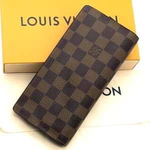 Louis Vuitton N60017 Portefeuille Brazza Ebene Braun Doppelfaltung Lange Geldbörse Kostenloser Versand - Bild 1 von 10