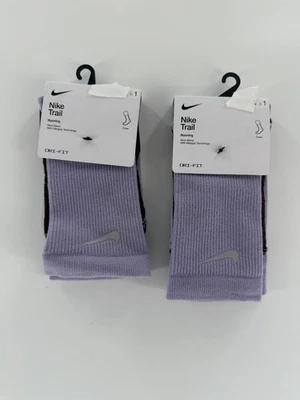 Lote de 2 calcetines Nike Trail-RunningCrew púrpura HF0854-500 para hombre talla 10-11,5 Foto 1 de 3