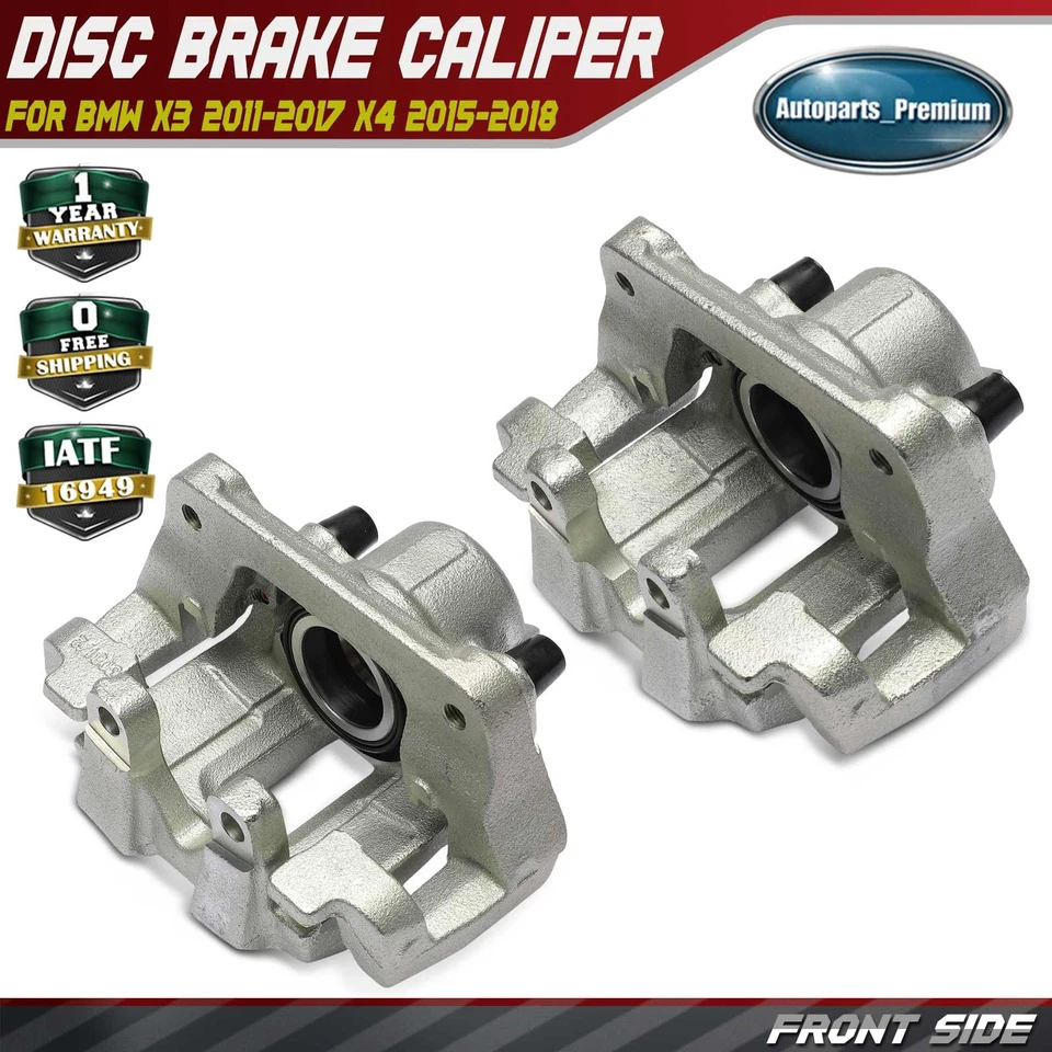2x Pinza de freno delantera con soporte y pistón para BMW X3 2011-2017 X4 2015-2018 Foto 1 de 4