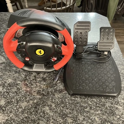 Thrustmaster Ferrari 458 Spider Xbox One Racing Steering Wheel With Pedals  - Image 1 of 4