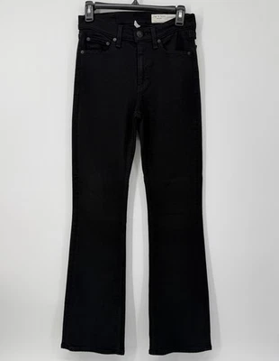 Rag & Bone Peyton Mid-Rise Bootcut Jeans Black Women’s Size 26 Denim Stretch - Image 1 of 4