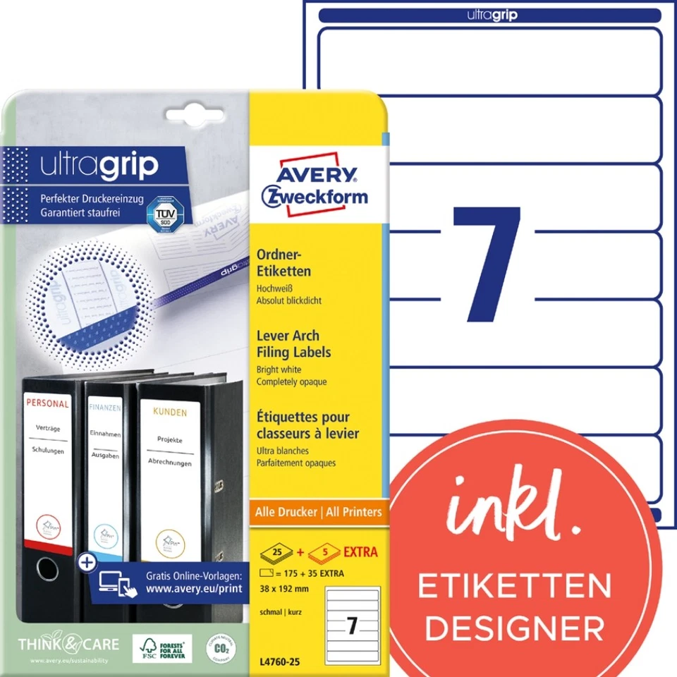 Ordnerrücken-etiketten Von Avery Zweckform gelb