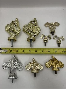 Oldtimer Metall Motorrad Pokal Topper Konvolut 6 (8 Stück) 60er bis 80er Jahre - Bild 1 von 8