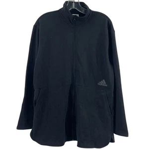 Chaqueta deportiva Adidas negra con cremallera ceñida en la espalda ropa deportiva para mujer mediana nueva con etiquetas - Imagen 1 de 6