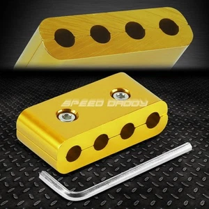 7MM/8MM ENGINE SPARK PLUG WIRE CABLE SEPARATOR/GOLD ALUMINUM DIVIDER CLAMP LOOM - Picture 1 of 7