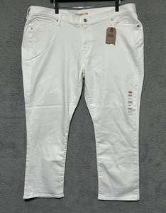 Levi's Plus 20W klassische gerade weiße Damenjeans Hose neu mit Etikett - Bild 1 von 11