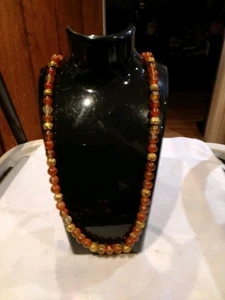 Necklace Of Small Carnelian Beads With Difference In Shades 60cms Length. - Picture 1 of 5