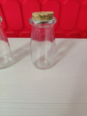 Glass Jar With Cork Lid 3.5 Inches See Pictures Unused New  - Image 1 of 4