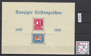 Danzig 1937 Mi.Nr. Block 3 I ** - Bild 1 von 2