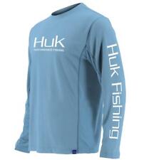 Huk Men's Icon Performance Fishing Long Sleeve Shirt 30 UPF Carolina Blue Medium
