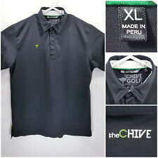 Travis Mathew The Chive Golf Mens XL Golf Shirt Polo Black