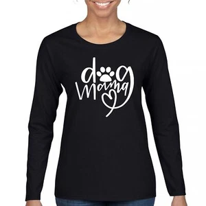 Hund Mama lustiges Damen-Langarmshirt Muttertag Welpenrasse Haustier adoptieren - Bild 1 von 50