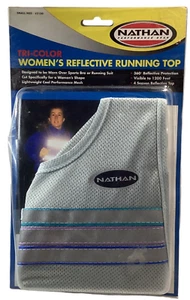 Nathan Performance Gear Women's Small/Medium Gray Reflective Mesh Running Top - Picture 1 of 3