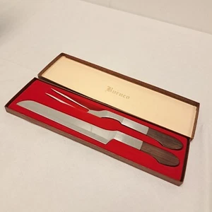 VINTAGE BURNCO MEAT CARVING SET KNIFE & FORK HERSHEY CHOCOLATE 1984 SAFETY AWARD - Picture 1 of 6