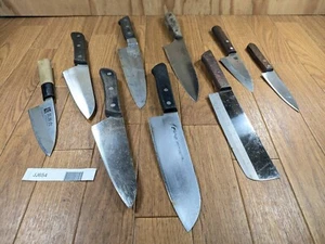 Damaged Lot of Japanese Chef's Kitchen Knives hocho set from Japan JJ654 - Picture 1 of 19