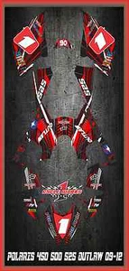 Polaris 450 500 525 Outlaw 09-12  FULL GARPHICS KTI SET Spyky - Bild 1 von 1