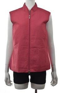 Chaleco para mujer Talbots talla L rosa liso acolchado chaqueta sin mangas con cremallera completa informal - Imagen 1 de 5