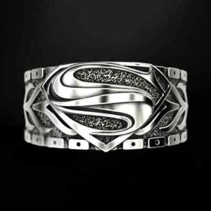 New Superman Super Hero Ring Choice of Size - Picture 1 of 2