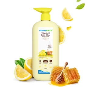Mamaearth Vitamin C Daily Glow Body Lotion For Skin Brightening - 400 ML - Picture 1 of 8