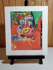 VINTAGE HOFMANN PRINT 1940 STILL LIFE WITH FRUIT AND COFFEE POT ART UNFRAMED - Picture 1 of 10