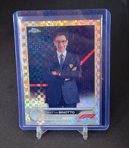 2022 Topps Chrome F1  #103 Orange Checker Flag Refractor  Mattia Binotto /25 - Picture 1 of 3
