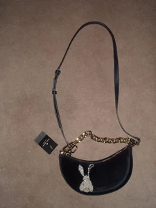 Kate Spade Smile Bunny Rabbit Small Velvet Chain Shouldr Bag Crossbody Purse NWT - Picture 1 of 4