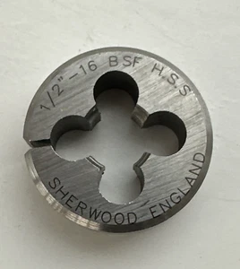 Sherwood 1/2-16 BSF 1-5/16 SHR-086-7120K HSS Split Die - Picture 1 of 3