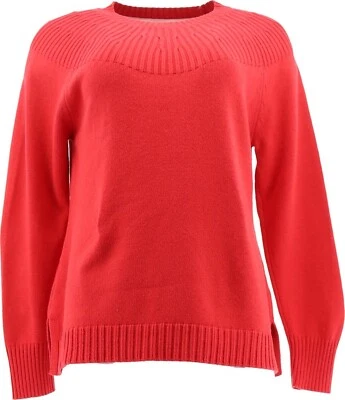 Suéter Suéter Isaac Mizrahi Cuello Acanalado Clásico Rojo XXS NUEVO SIN ETIQUETAS (608) Foto 1 de 4