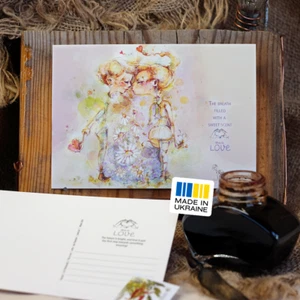 POSTKARTE UKRAINE JaneB The Breath gefüllt mit einem süßen Duft - Bild 1 von 11
