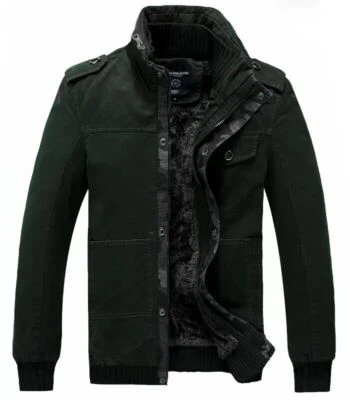 Mens Jackets Clothes Sport Warm Parka Motor Casual Zip Outerwear Coats Jackets - Image 1 of 4