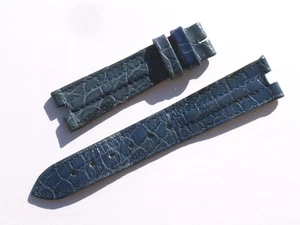 ZENITH LEDER BAND ARMBAND BLAU BLUE 17 MM FÜR DORNSCHLIESSE 63/103 NEW Z17-05 - Picture 1 of 6