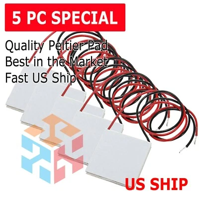 AMERIBOX 5 PCS TEC1-12706 12V 60W Thermoelectric Cooler TEC Peltier Plate Module 5X US