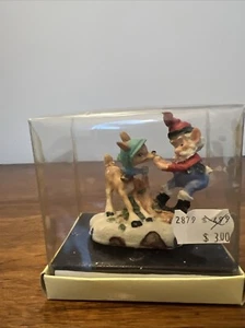 Brinnco elfo renna statuina vintage villaggio decorazione natalizia in scatola - Foto 1 di 10