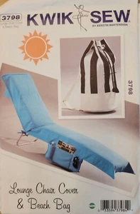 Kwik Sew 3798 modello da cucito copertura sedia salotto borsa da spiaggia non tagliata - Foto 1 di 2