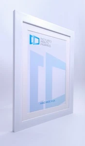 White Photo Picture Poster Frame 28mm, With MOUNT 28mm 1.1" All Round CM sizes - Picture 1 of 26