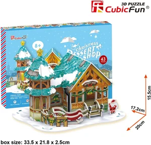 CubicFun Puzzle 3D Natale Dessert Negozio con Lampade LED P649h - Foto 1 di 1