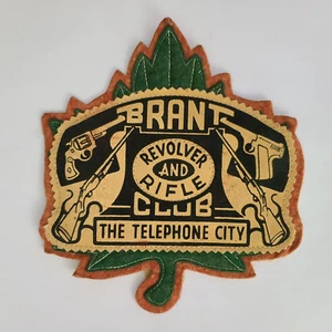 Brant Revolver And Rifle Club Patch The Telephone City RARE HTF - Picture 1 of 5